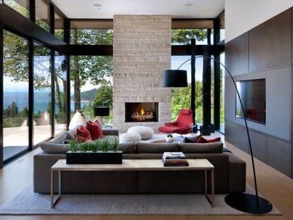 A Stunning Contemporary Home Overlooks the Picturesque Seaside Landscape in West Vancouver by Craig Chevalier and Raven Inside Interior Design (1)