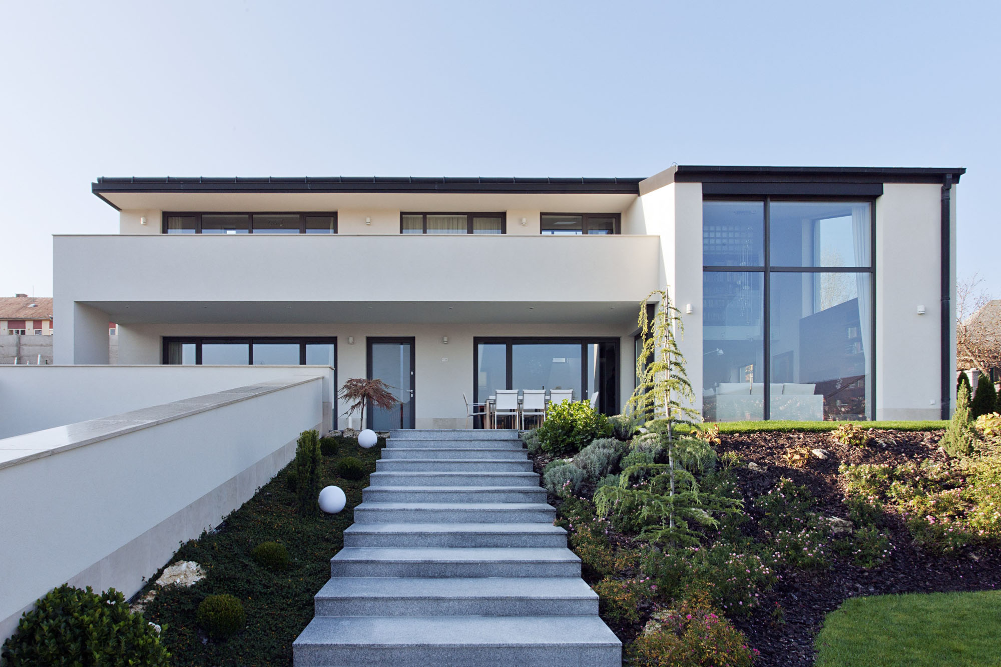 A Stunning Contemporary Home with Asymmetrical Facade and Unique Look in Budapest, Hungary by Sandor Duzs and Architema (2)