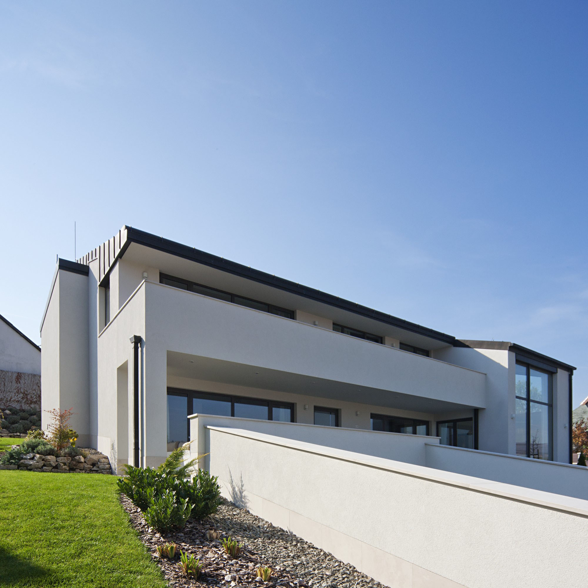 A Stunning Contemporary Home with Asymmetrical Facade and Unique Look in Budapest, Hungary by Sandor Duzs and Architema (3)