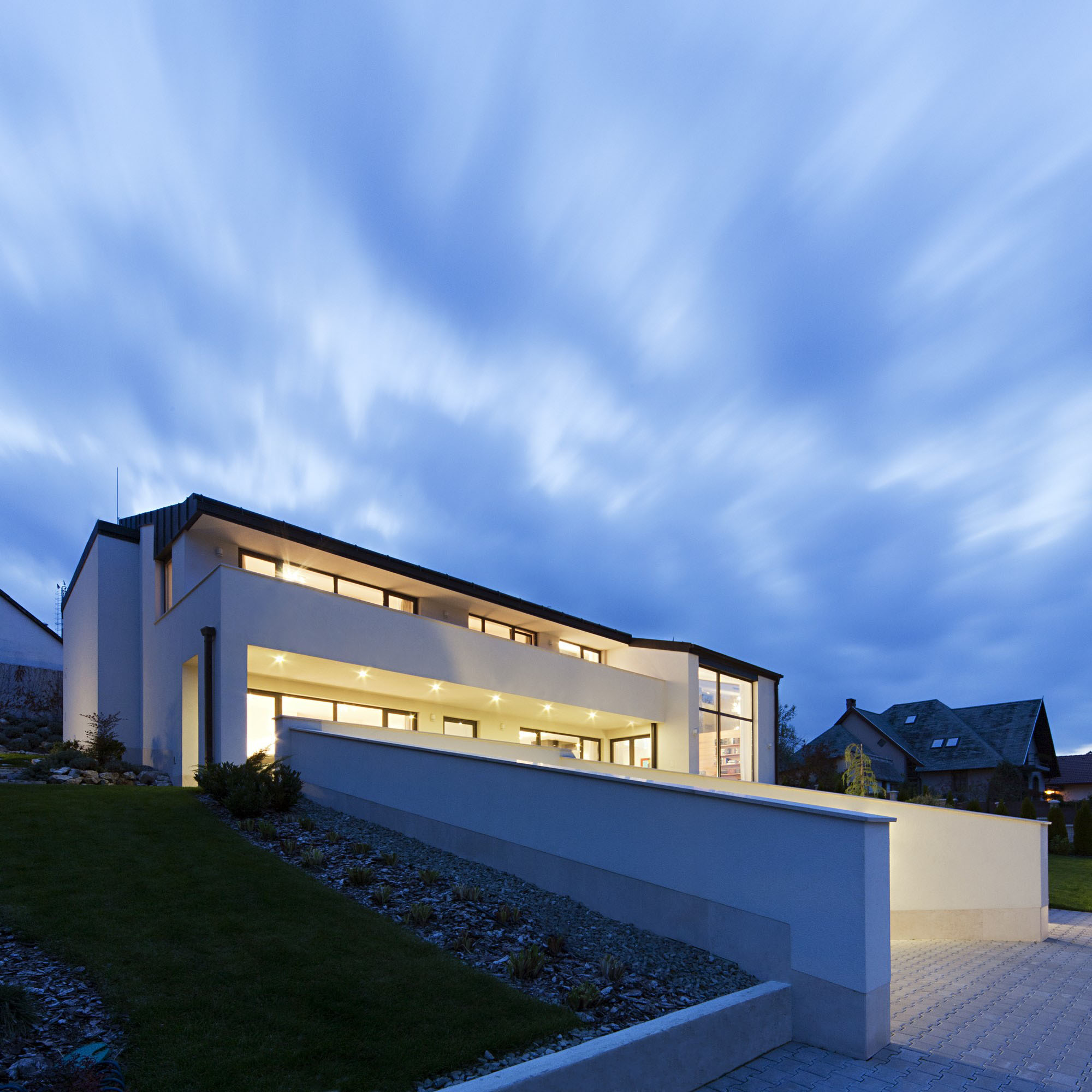 A Stunning Contemporary Home with Asymmetrical Facade and Unique Look in Budapest, Hungary by Sandor Duzs and Architema (47)