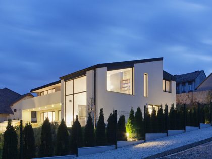 A Stunning Contemporary Home with Asymmetrical Facade and Unique Look in Budapest, Hungary by Sandor Duzs and Architema (48)