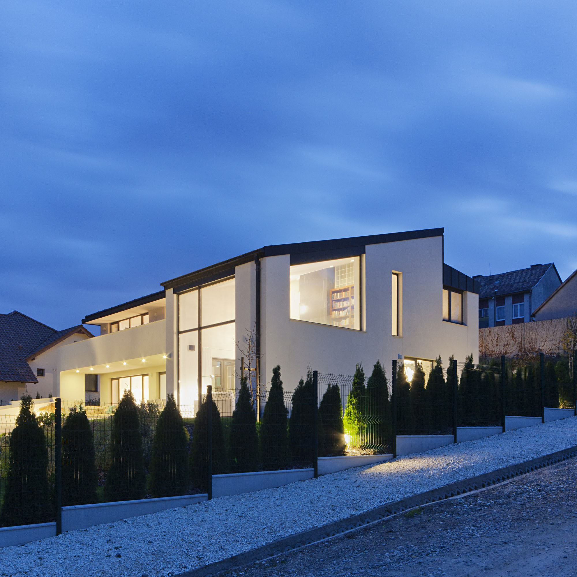 A Stunning Contemporary Home with Asymmetrical Facade and Unique Look in Budapest, Hungary by Sandor Duzs and Architema (48)