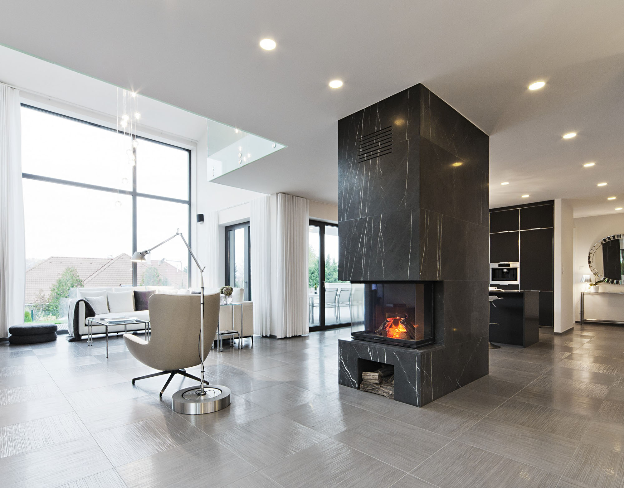 A Stunning Contemporary Home with Asymmetrical Facade and Unique Look in Budapest, Hungary by Sandor Duzs and Architema (9)