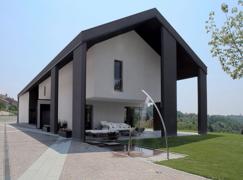 A Stunning Contemporary Home with Natural Wood Frames in Area Novara, Italy by Diego Bortolato (1)