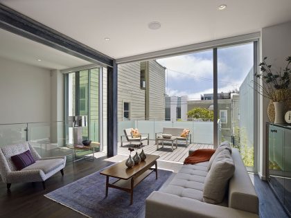 A Stunning House with Two Faces Made of Recycled Plastic and Massive Glass Walls in San Francisco by Kennerly Architecture & Planning (8)