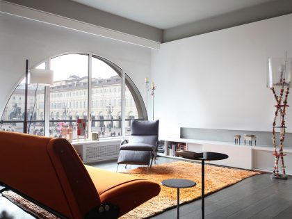 A Stunning Mezzanine Apartment with Unconventional and Spectacular Views in Turin, Italy by UdA (1)
