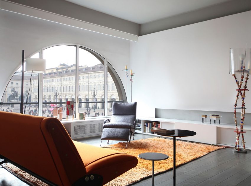 A Stunning Mezzanine Apartment with Unconventional and Spectacular Views in Turin, Italy by UdA (1)