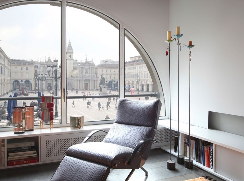 A Stunning Mezzanine Apartment with Unconventional and Spectacular Views in Turin, Italy by UdA (3)