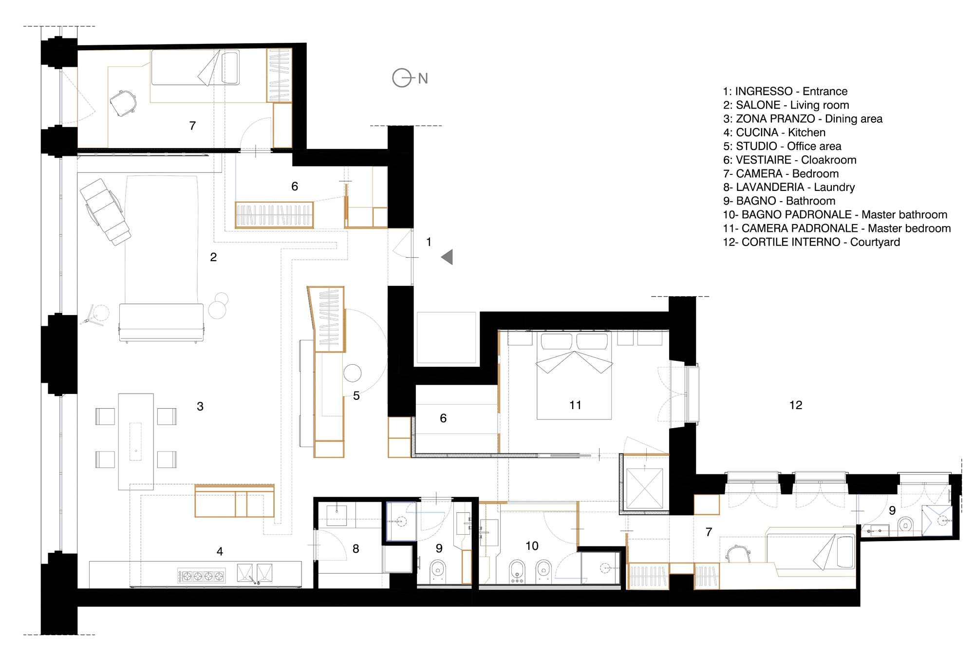 A Stunning Mezzanine Apartment with Unconventional and Spectacular Views in Turin, Italy by UdA (31)