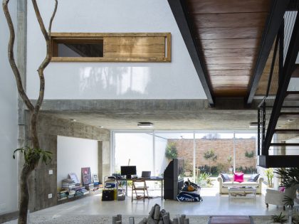 A Stunning Modern Home with Exposed Concrete and Industrial Style in São Paulo by Bonina Arquitetura (1)