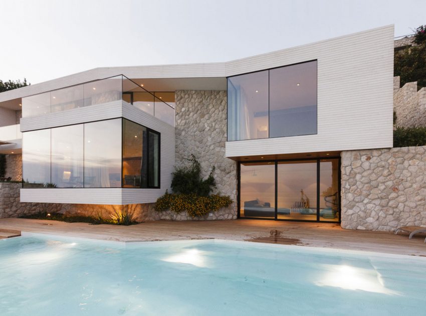 A Stunning Modern Waterfront House with Floor to Ceiling Windows in Lozica, Croatia by 3LHD (1)