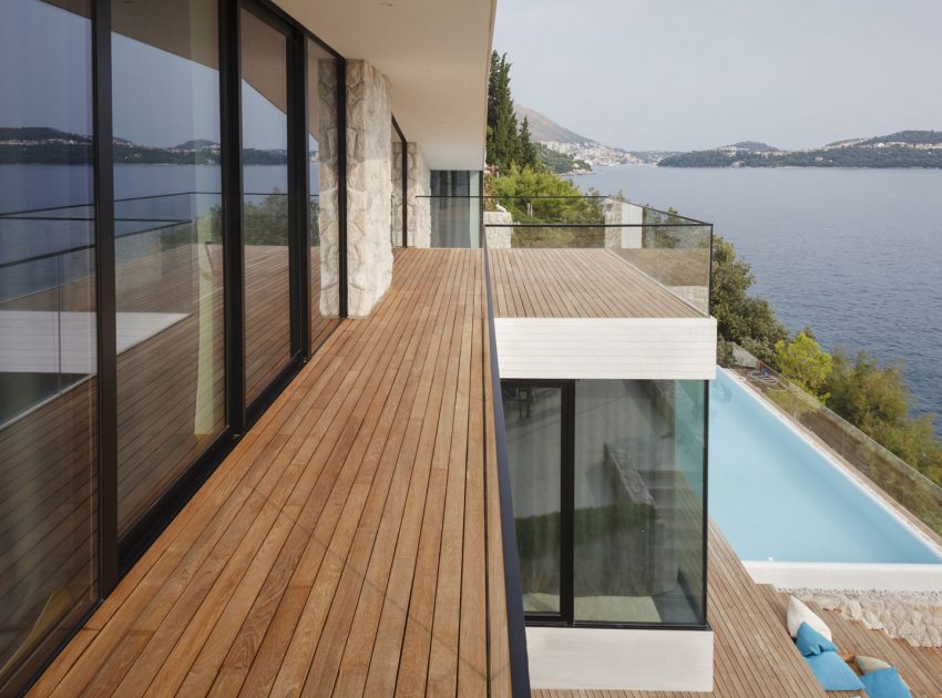 A Stunning Modern Waterfront House with Floor to Ceiling Windows in Lozica, Croatia by 3LHD (2)
