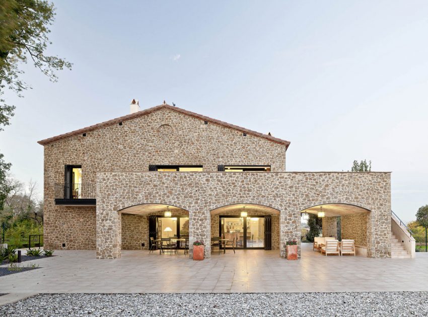 A Stunning Stone Home with Four Winds and Gabled Roof in Empordà, Spain by Núria Selva Villaronga (5)