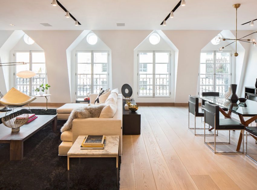 A Stunning Two-Story Penthouse with Large Terraces and Multiple Skylights in Tribeca by Turett Collaborative Architecture (2)