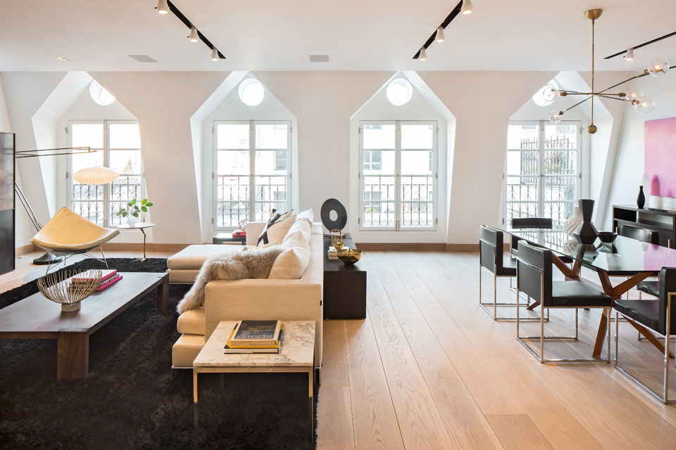 A Stunning Two-Story Penthouse with Large Terraces and Multiple Skylights in Tribeca by Turett Collaborative Architecture (2)