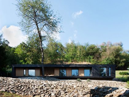 A Stunning Wood and Stone House with Luminous and Elegant Interior in Koszeg, Hungary