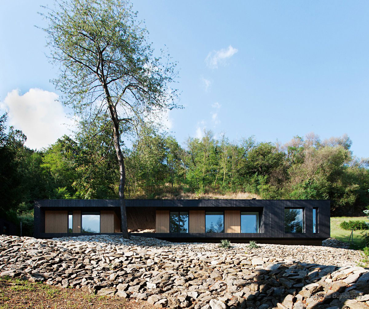 A Stunning Wood and Stone House with Luminous and Elegant Interior in Koszeg, Hungary by Béres Architects (1)