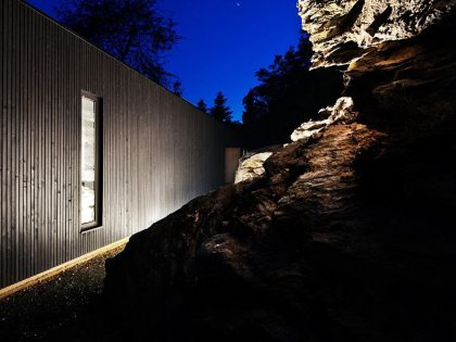 A Stunning Wood and Stone House with Luminous and Elegant Interior in Koszeg, Hungary by Béres Architects (20)