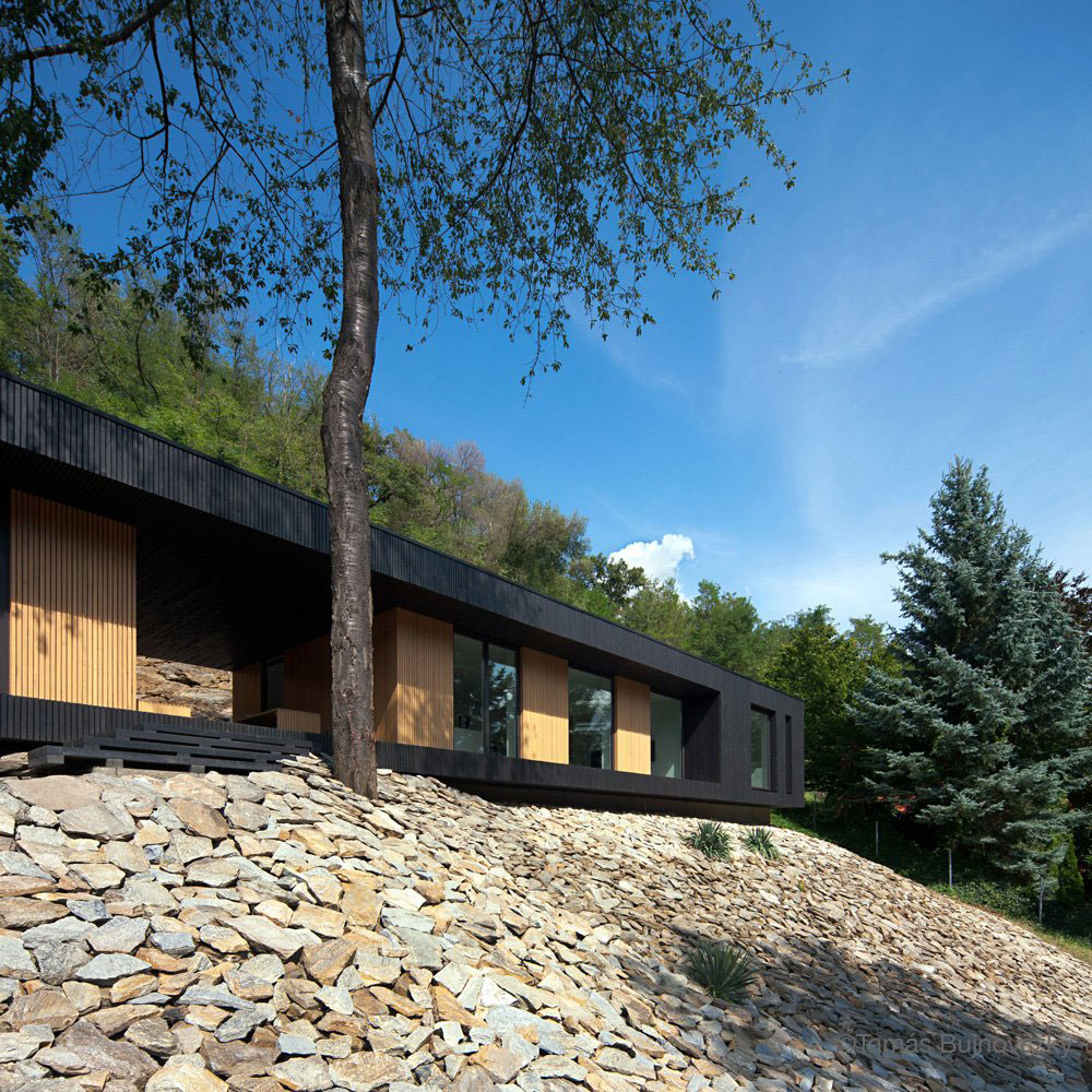 A Stunning Wood and Stone House with Luminous and Elegant Interior in Koszeg, Hungary by Béres Architects (3)