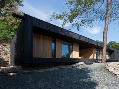 A Stunning Wood and Stone House with Luminous and Elegant Interior in Koszeg, Hungary by Béres Architects (5)