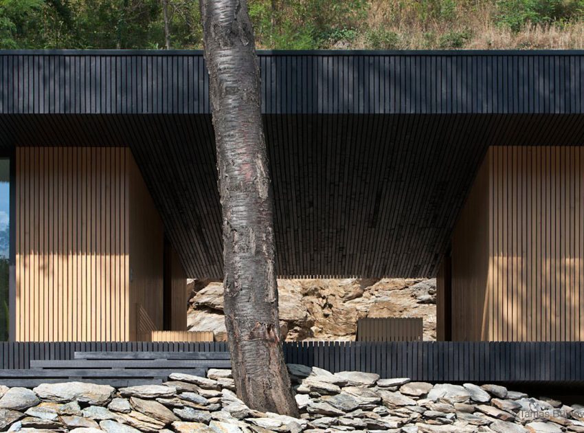 A Stunning Wood and Stone House with Luminous and Elegant Interior in Koszeg, Hungary by Béres Architects (6)