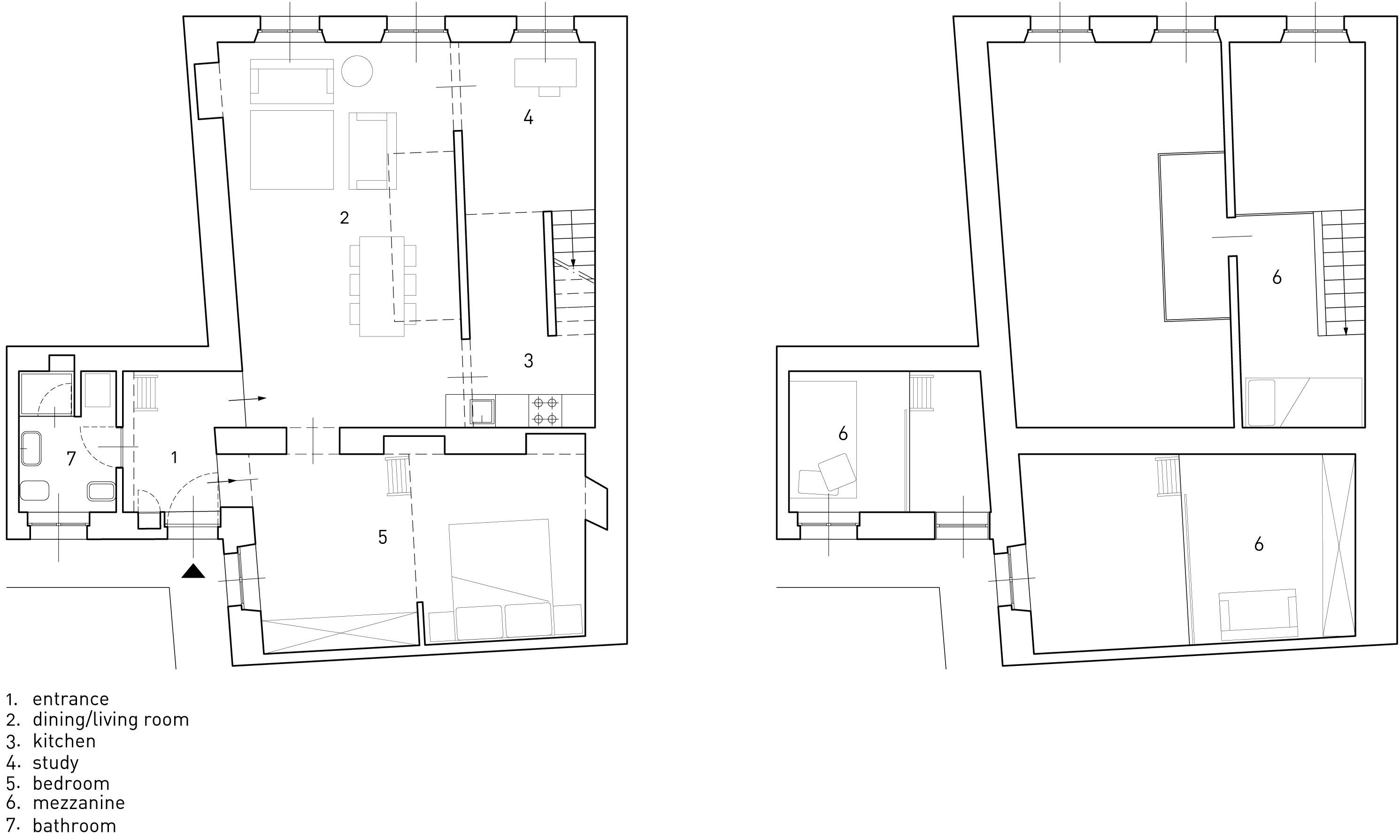 A Stylish Apartment with an Unusual and Practical Layout in Turin, Italy by CON3STUDIO (14)
