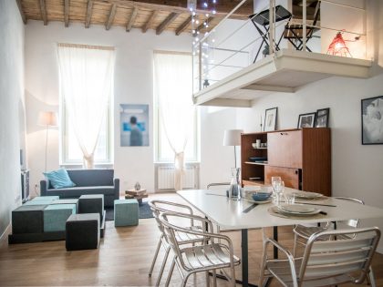 A Stylish Apartment with an Unusual and Practical Layout in Turin, Italy by CON3STUDIO (2)