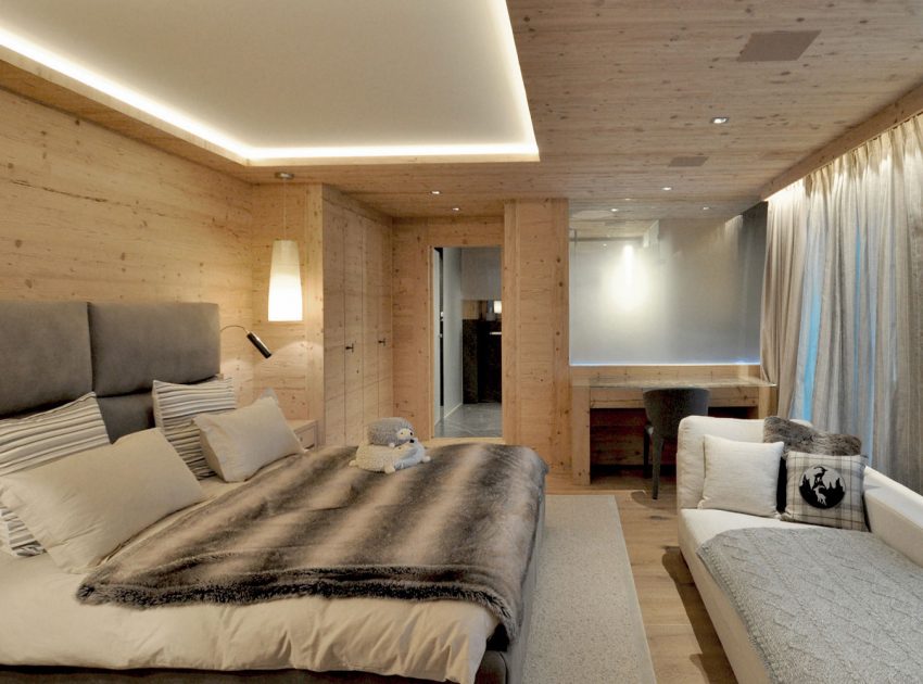 A Stylish Contemporary Apartment Blend of Warmth and Elegance in Rougemont, Switzerland by Plusdesign (9)