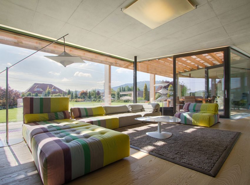 A Stylish Contemporary Home of Stone, Wood and Glass Elements in Palkovice, Czech Republic by Qarta Architektura (13)