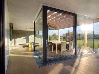 A Stylish Contemporary Home of Stone, Wood and Glass Elements in Palkovice, Czech Republic by Qarta Architektura (14)