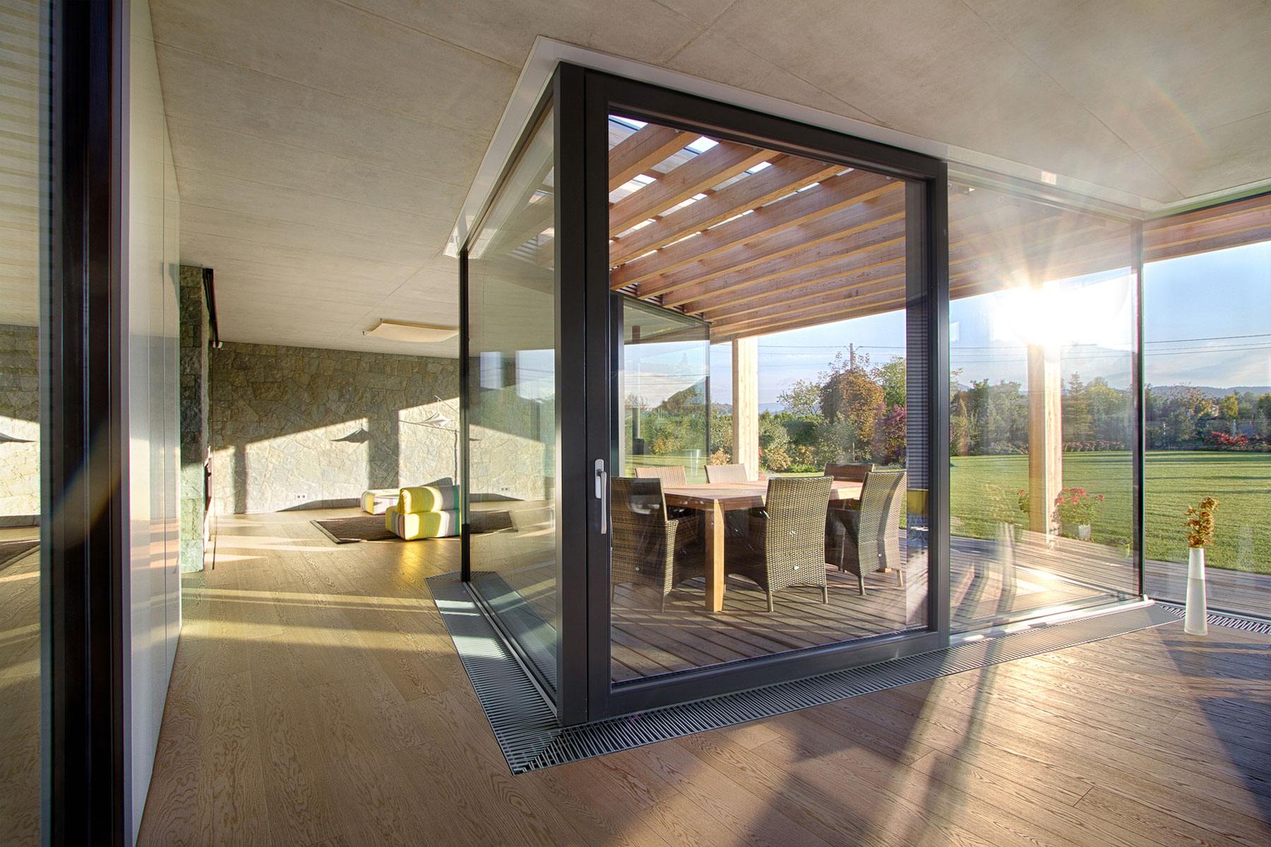A Stylish Contemporary Home of Stone, Wood and Glass Elements in Palkovice, Czech Republic by Qarta Architektura (14)