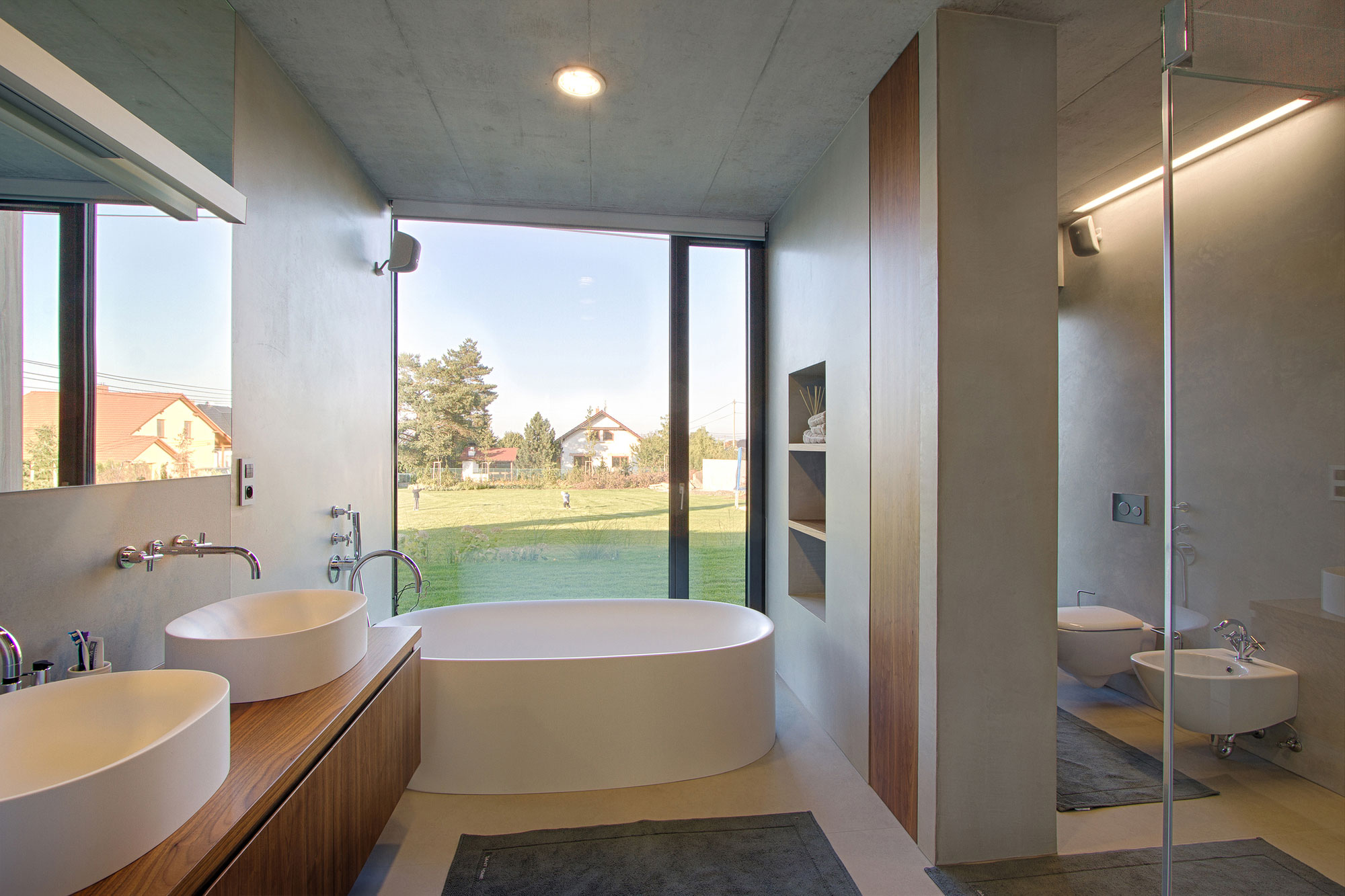 A Stylish Contemporary Home of Stone, Wood and Glass Elements in Palkovice, Czech Republic by Qarta Architektura (18)