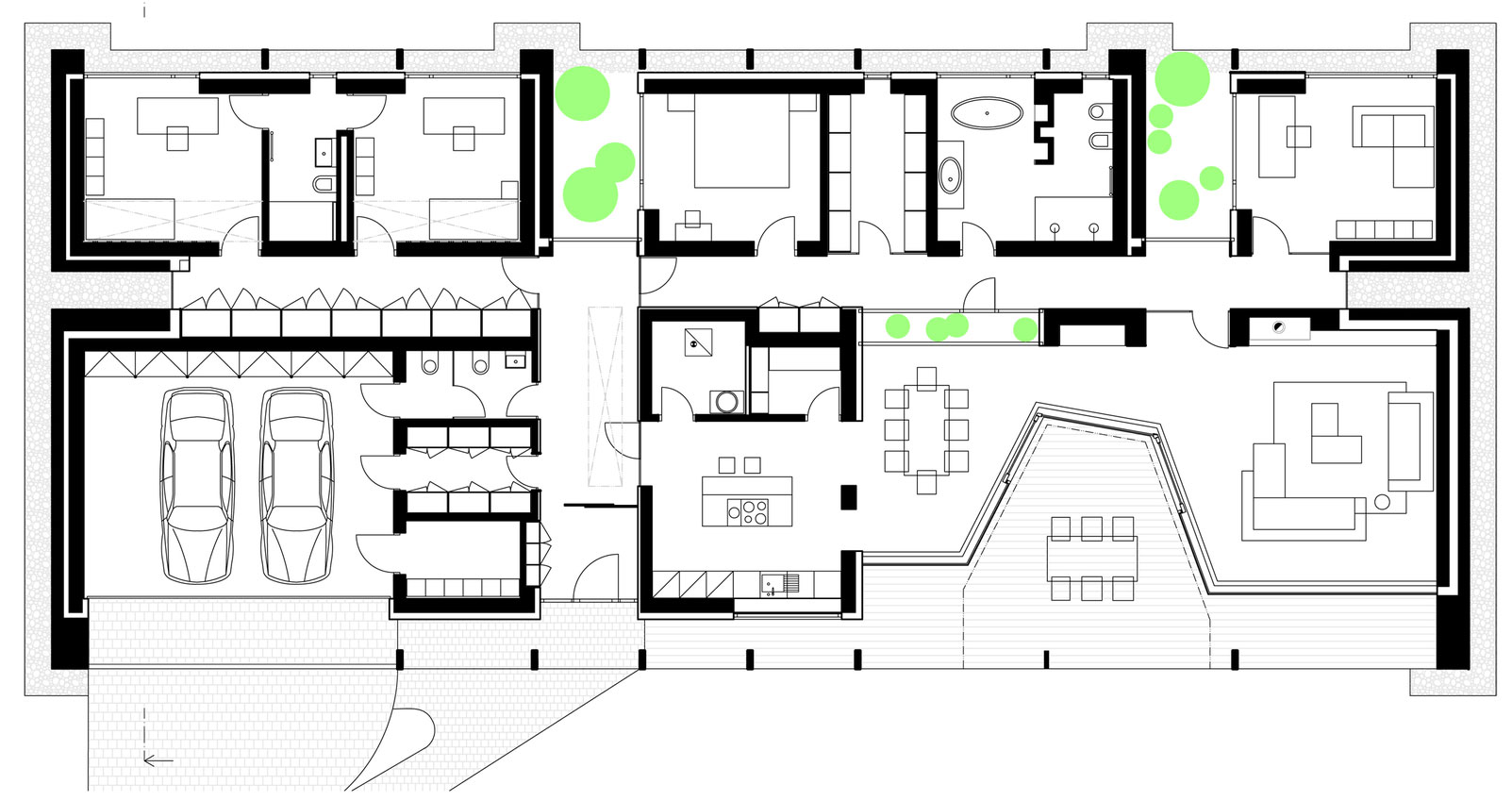 A Stylish Contemporary Home of Stone, Wood and Glass Elements in Palkovice, Czech Republic by Qarta Architektura (19)