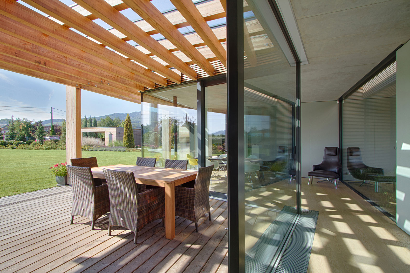 A Stylish Contemporary Home of Stone, Wood and Glass Elements in Palkovice, Czech Republic by Qarta Architektura (8)