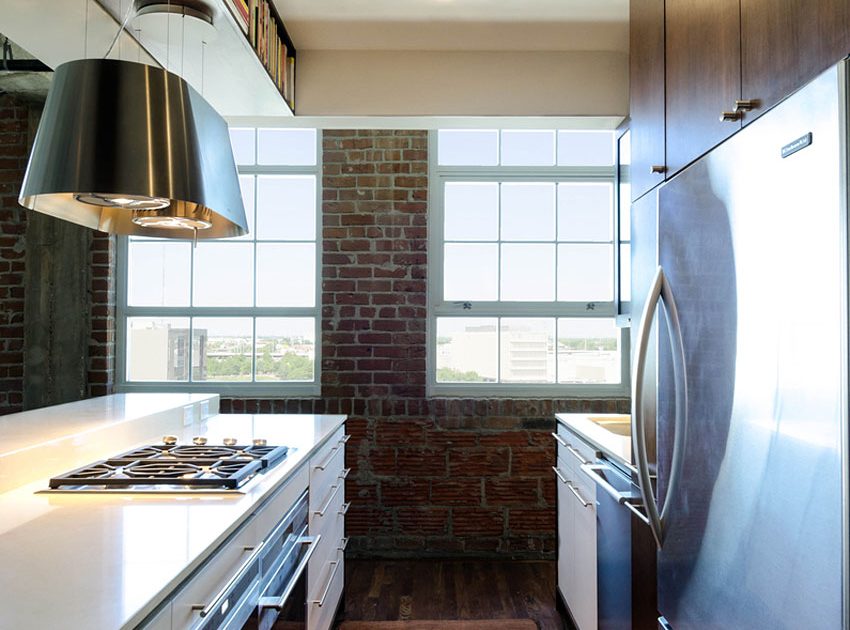 A Stylish Contemporary Loft with Exposed Brick and Concrete Ceilings in Houston, Texas by CONTENT Architecture (7)