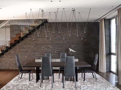 A Stylish Duplex Penthouse with Timeless and Modern Interiors in Belgrade, Serbia by Aleksandar Savikin (13)