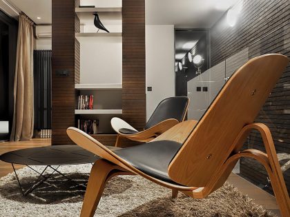 A Stylish Duplex Penthouse with Timeless and Modern Interiors in Belgrade, Serbia by Aleksandar Savikin (18)