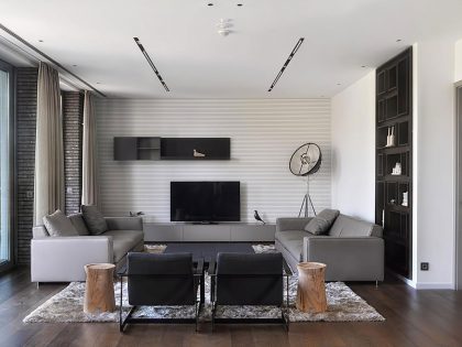 A Stylish Duplex Penthouse with Timeless and Modern Interiors in Belgrade, Serbia by Aleksandar Savikin (2)