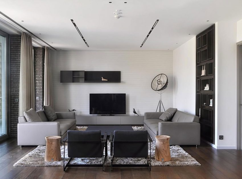 A Stylish Duplex Penthouse with Timeless and Modern Interiors in Belgrade, Serbia by Aleksandar Savikin (2)