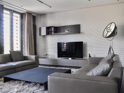 A Stylish Duplex Penthouse with Timeless and Modern Interiors in Belgrade, Serbia by Aleksandar Savikin (3)