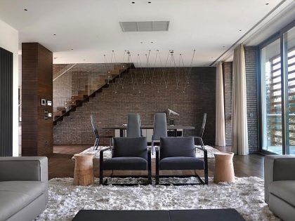 A Stylish Duplex Penthouse with Timeless and Modern Interiors in Belgrade, Serbia by Aleksandar Savikin (7)