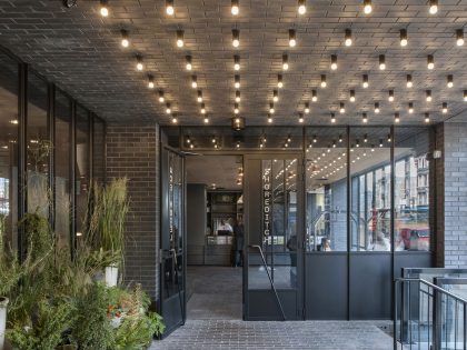 A Stylish Modern Hotel with New Facade and Dark Engineering Brick in Shoreditch by Universal Design Studio (1)