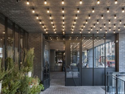 A Stylish Modern Hotel with New Facade and Dark Engineering Brick in Shoreditch by Universal Design Studio (1)