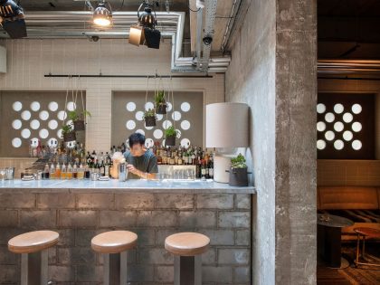 A Stylish Modern Hotel with New Facade and Dark Engineering Brick in Shoreditch by Universal Design Studio (21)