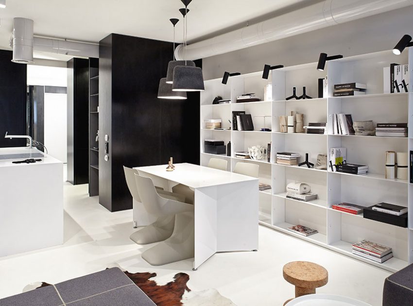 A Stylish Monochrome Apartment Full of Style and Personality in Kiev by Olga Akulova DESIGN (4)