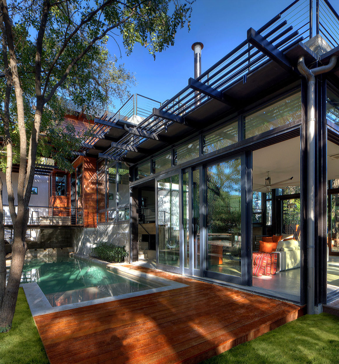 A Sustainable Contemporary Home with Stylish and Playful Interiors in San Antonio by John Grable Architects (2)