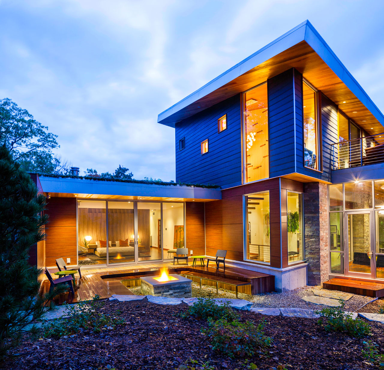 An Elegant Modern Home with Geothermal and Hydro Power in Northern Michigan by Michael Fitzhugh Architect (2)
