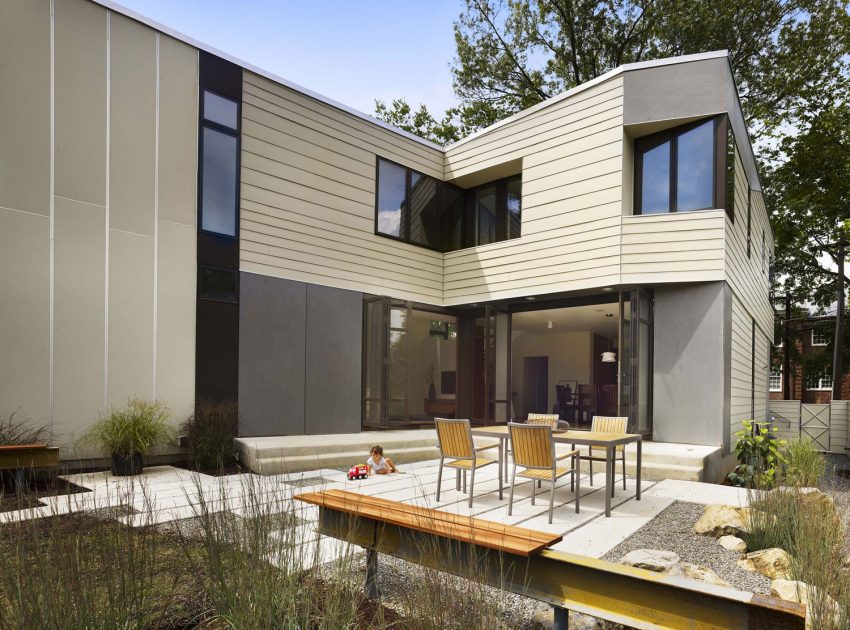 A Sustainable and Playful House with Cantilevered Carport and Sculptural Accents in Princeton, New Jersey by Marina Rubina (1)