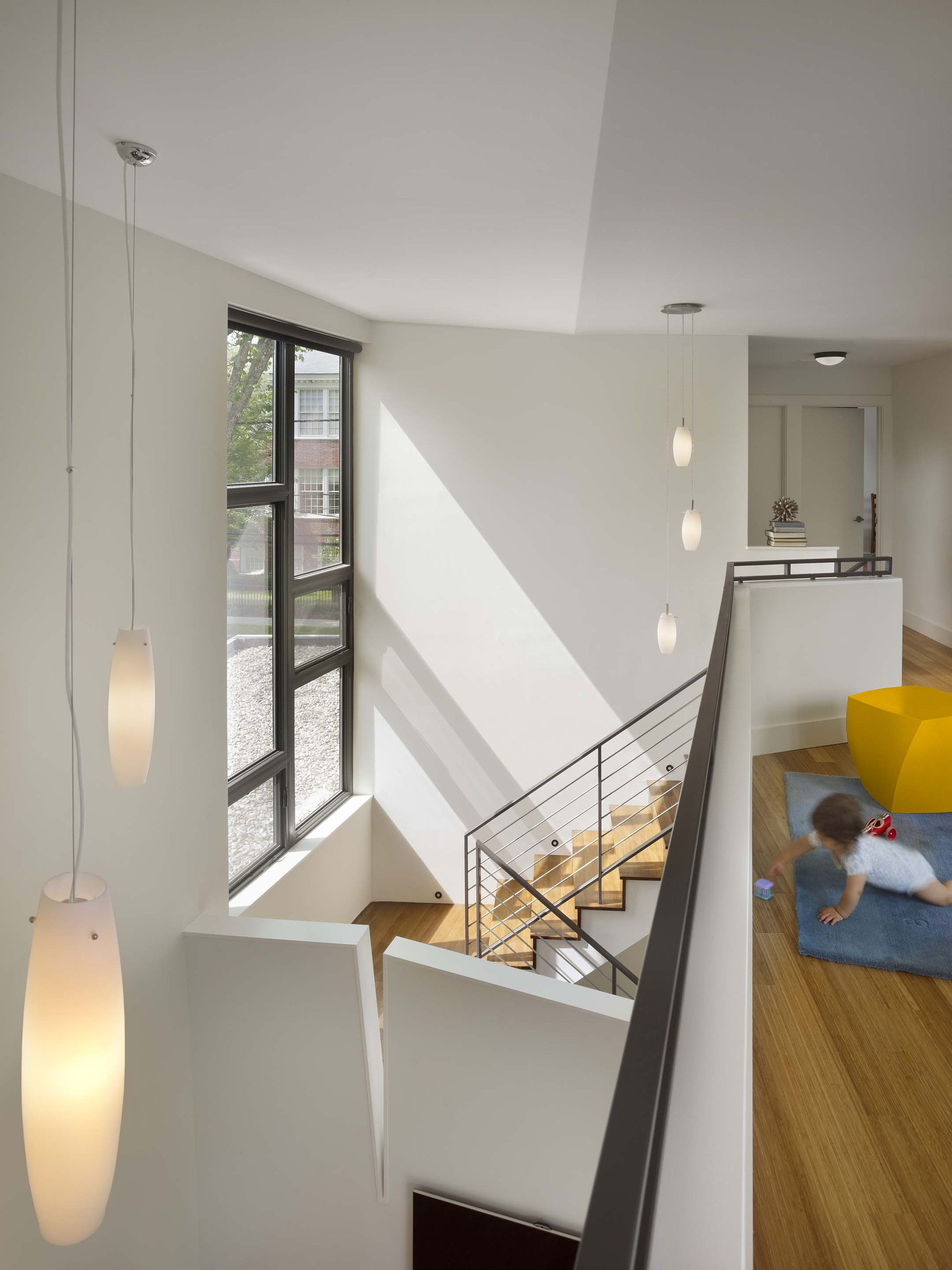 A Sustainable and Playful House with Cantilevered Carport and Sculptural Accents in Princeton, New Jersey by Marina Rubina (7)