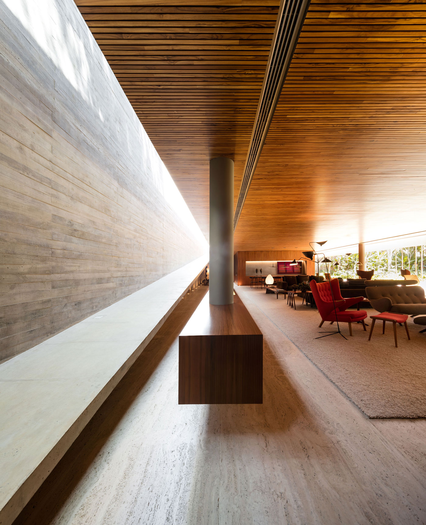 A Swanky and Elegant Modern House with Natural and Raw Materials in São Paulo by Studio mk27 (12)